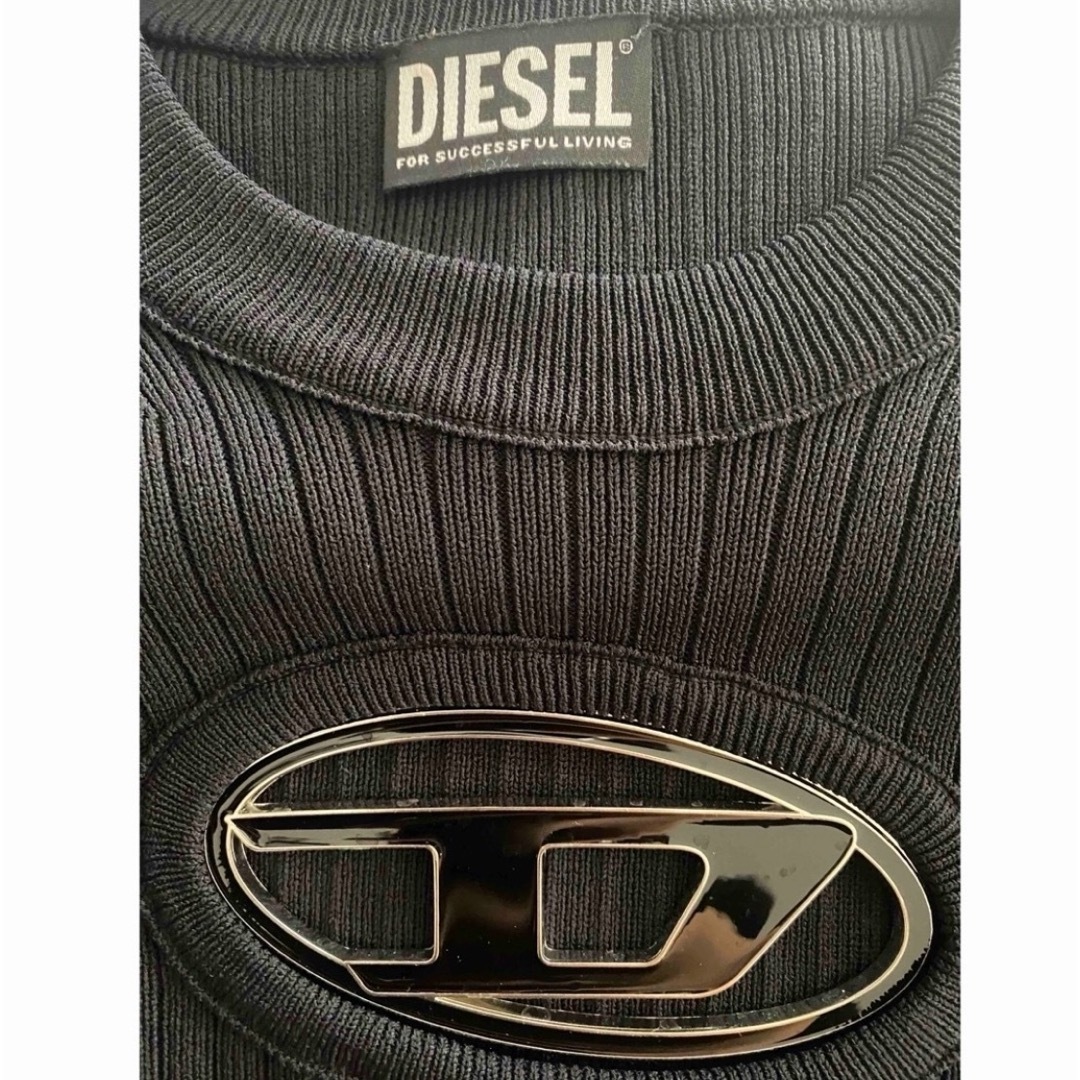 DIESEL(ディーゼル)のDiesel  正規品　Dロゴ　ニット　黒　S レディースのトップス(ニット/セーター)の商品写真