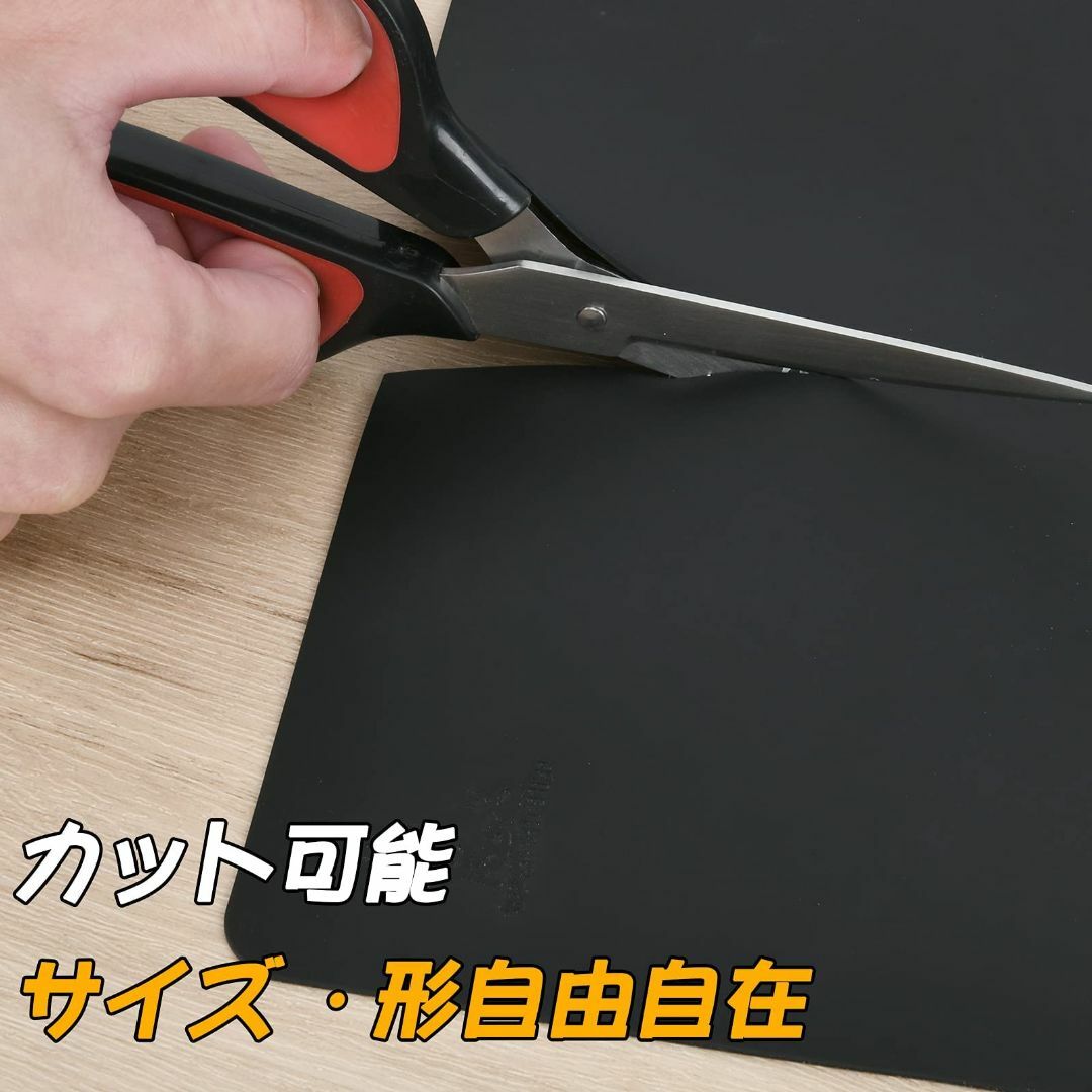 【色:ブラック_サイズ:60×40cm】SUPER KITCHEN 調理台保護マ インテリア/住まい/日用品のキッチン/食器(調理道具/製菓道具)の商品写真