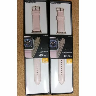 エレコム(ELECOM)の【2個】エレコム Apple Watch 用 ハイブリッドレザーバンド (モバイルケース/カバー)