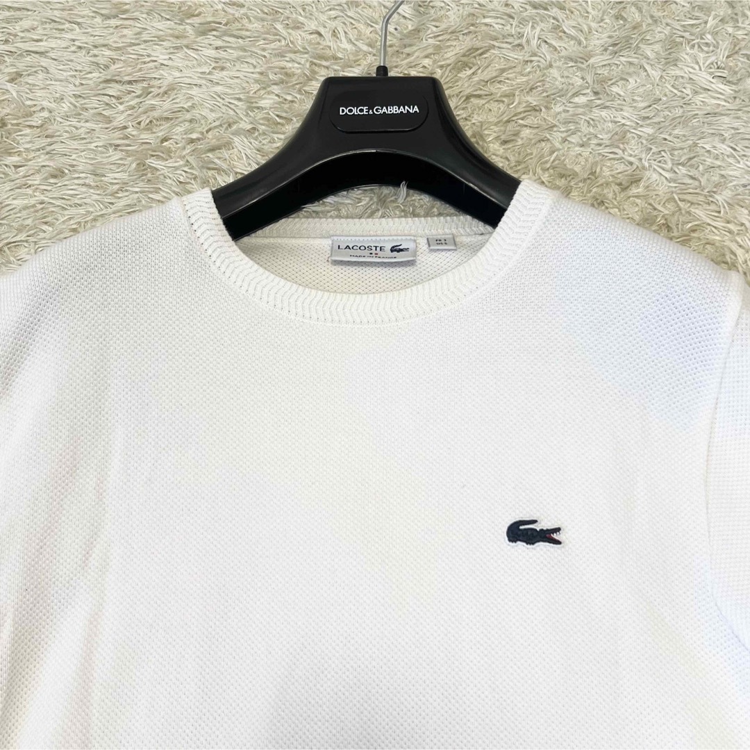 LACOSTE(ラコステ)の【お値下げ歓迎、即日発送】ラコステ　ニット　セーター　トリコロール　フランス製 メンズのトップス(ニット/セーター)の商品写真