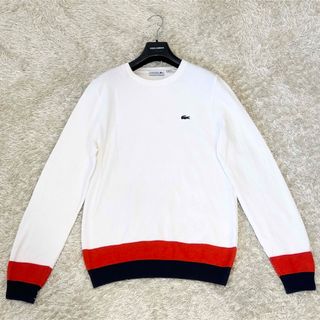 ラコステ(LACOSTE)の【お値下げ歓迎、即日発送】ラコステ　ニット　セーター　トリコロール　フランス製(ニット/セーター)