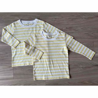 ユニクロ(UNIQLO)のUNIQLOユニクロ　ロンT  2枚セット　ボーダー　100㎝(Tシャツ/カットソー)