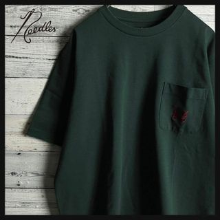 Needles - 【人気Lサイズ】ニードルス☆パピヨン刺繍ロゴ入りポケット半袖Tシャツ