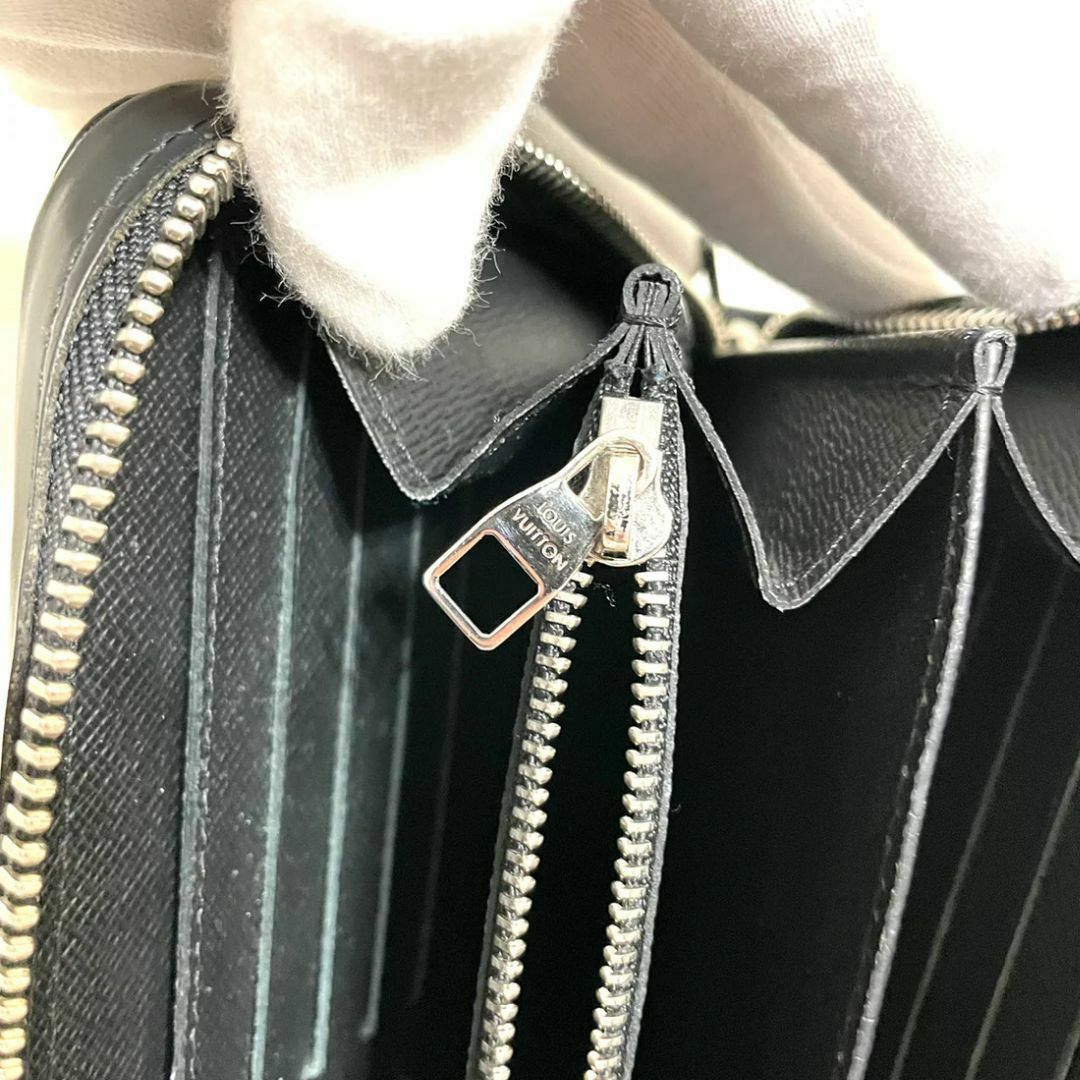 LOUIS VUITTON(ルイヴィトン)のLOUIS VUITTON ヴィトン ラウンドジップ 長財布 ダミエ ブラック レディースのファッション小物(財布)の商品写真