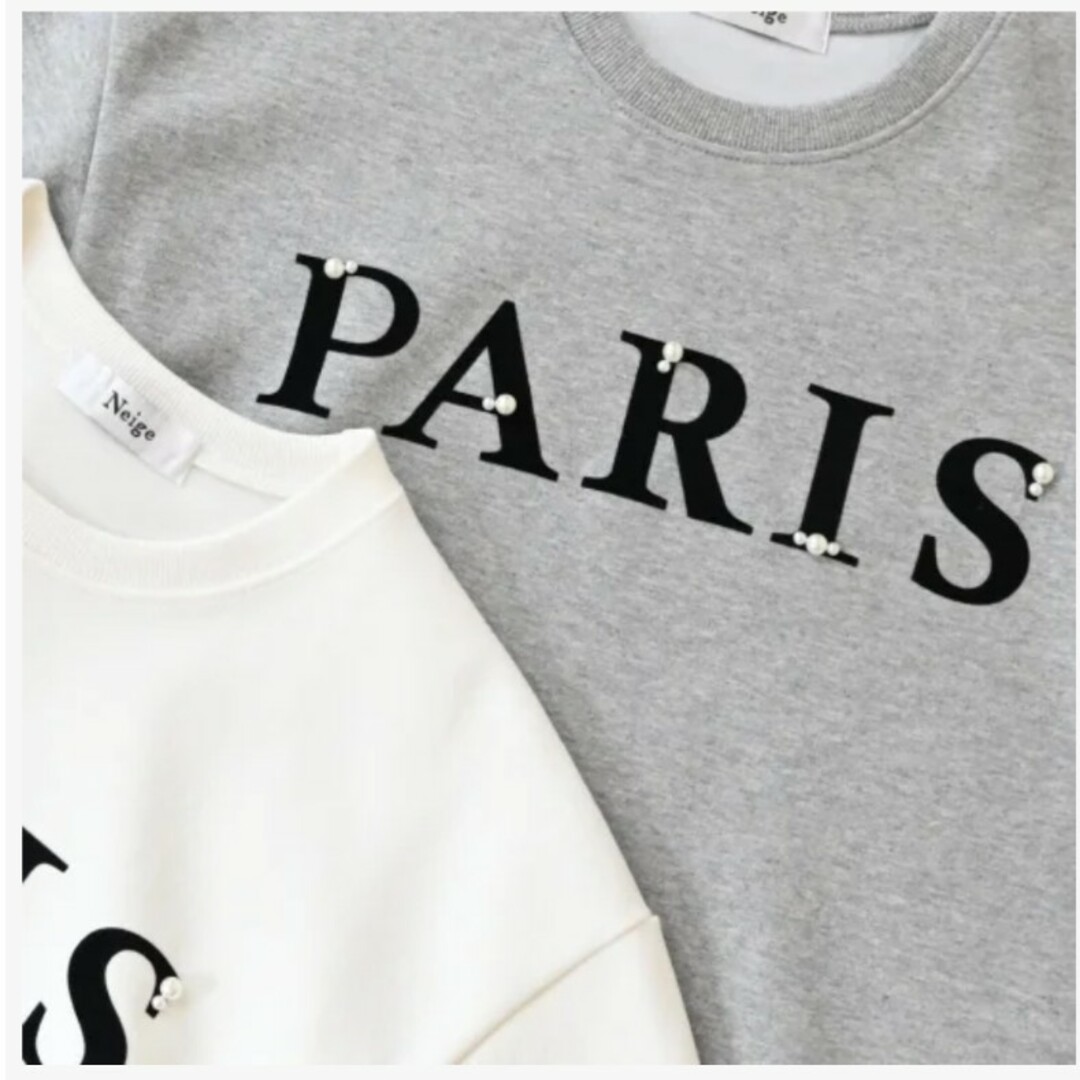 Neige♡PARISスエットTシャツ🇫🇷ホワイト♡ レディースのトップス(トレーナー/スウェット)の商品写真