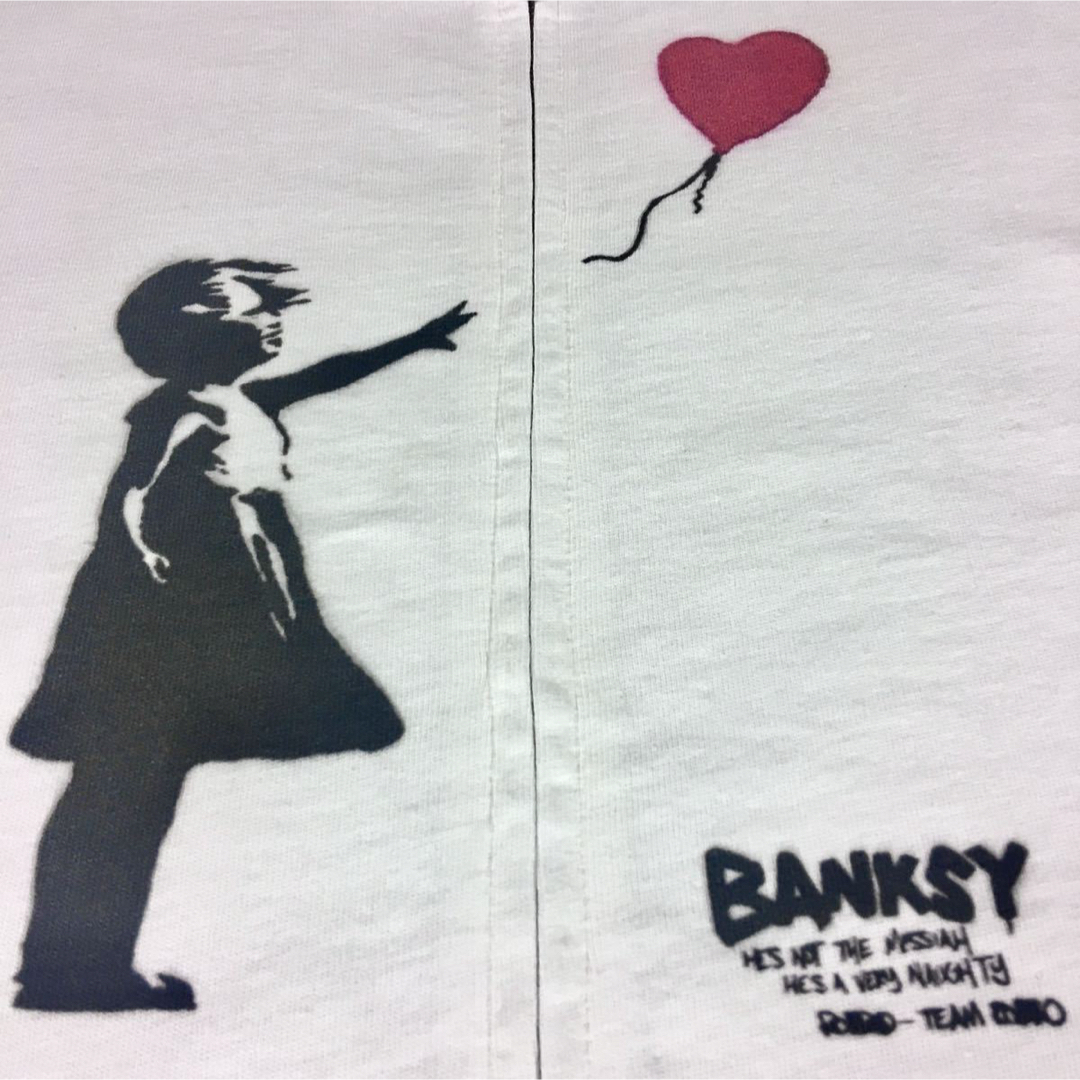 新品 BANKSY 風船と少女 バルーンガール アート ジップアップ パーカー メンズのトップス(パーカー)の商品写真