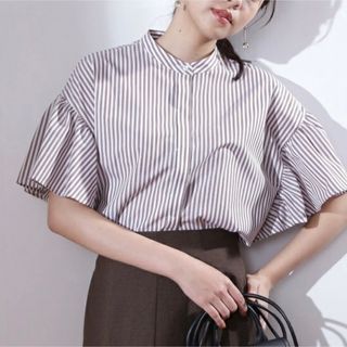 ナチュラルビューティーベーシック(NATURAL BEAUTY BASIC)のNatural Beauty Basic ストライプ ブラウス(シャツ/ブラウス(半袖/袖なし))