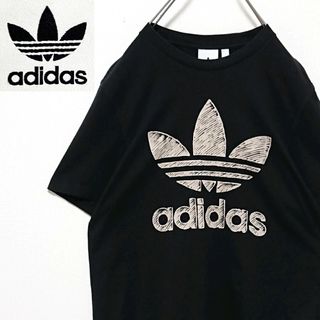 adidas - 希少モデル アディダス トレフォイル ロゴ ブラック 半袖 Tシャツ