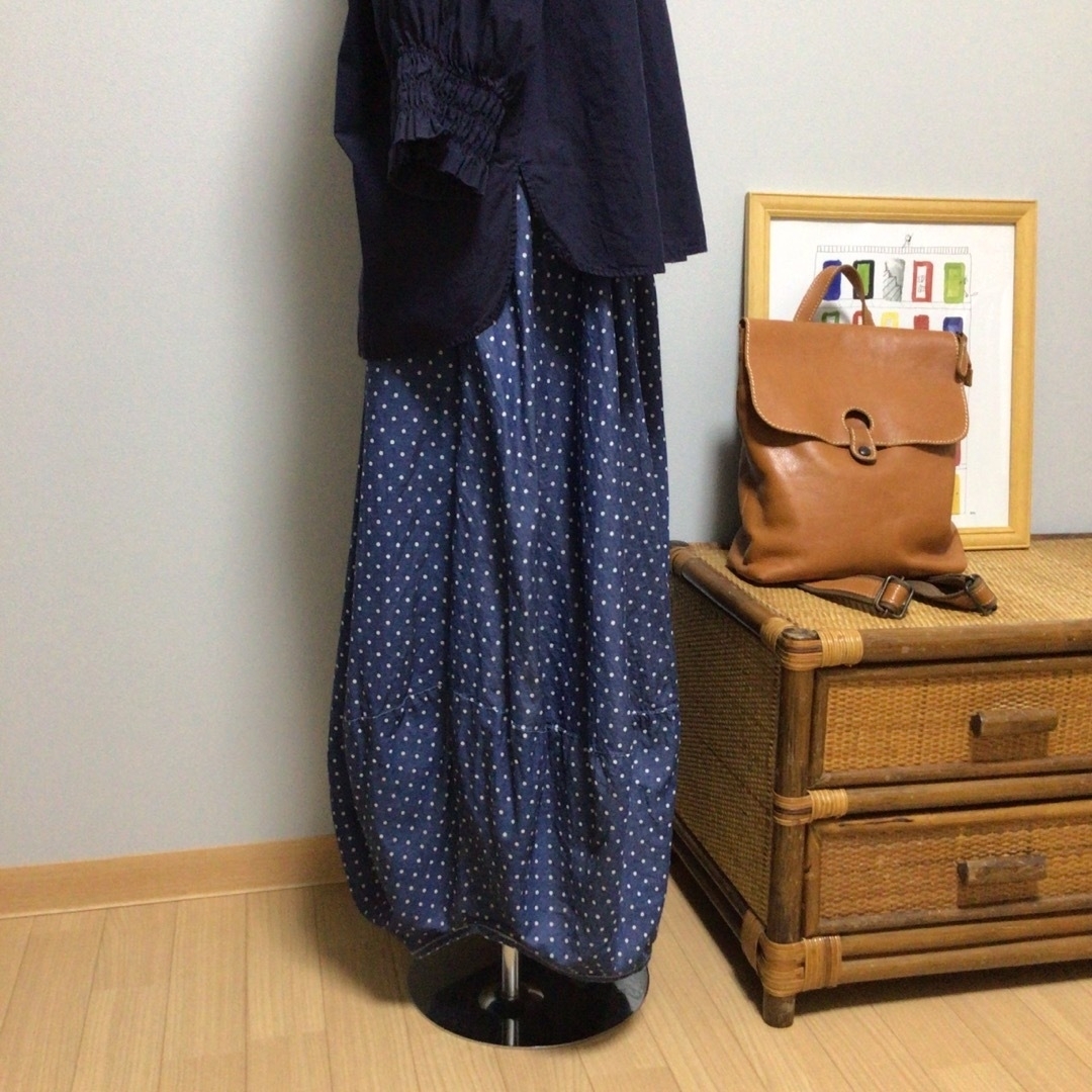 CLEF DE SOL クレドソル ドット バルーンスカート Ｌサイズ^^☆ レディースのスカート(ロングスカート)の商品写真