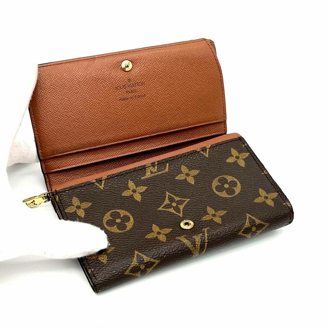 LOUIS VUITTON(ルイヴィトン)のルイヴィトン 二つ折り財布 トレゾール ブラウン モノグラム レディースのファッション小物(財布)の商品写真