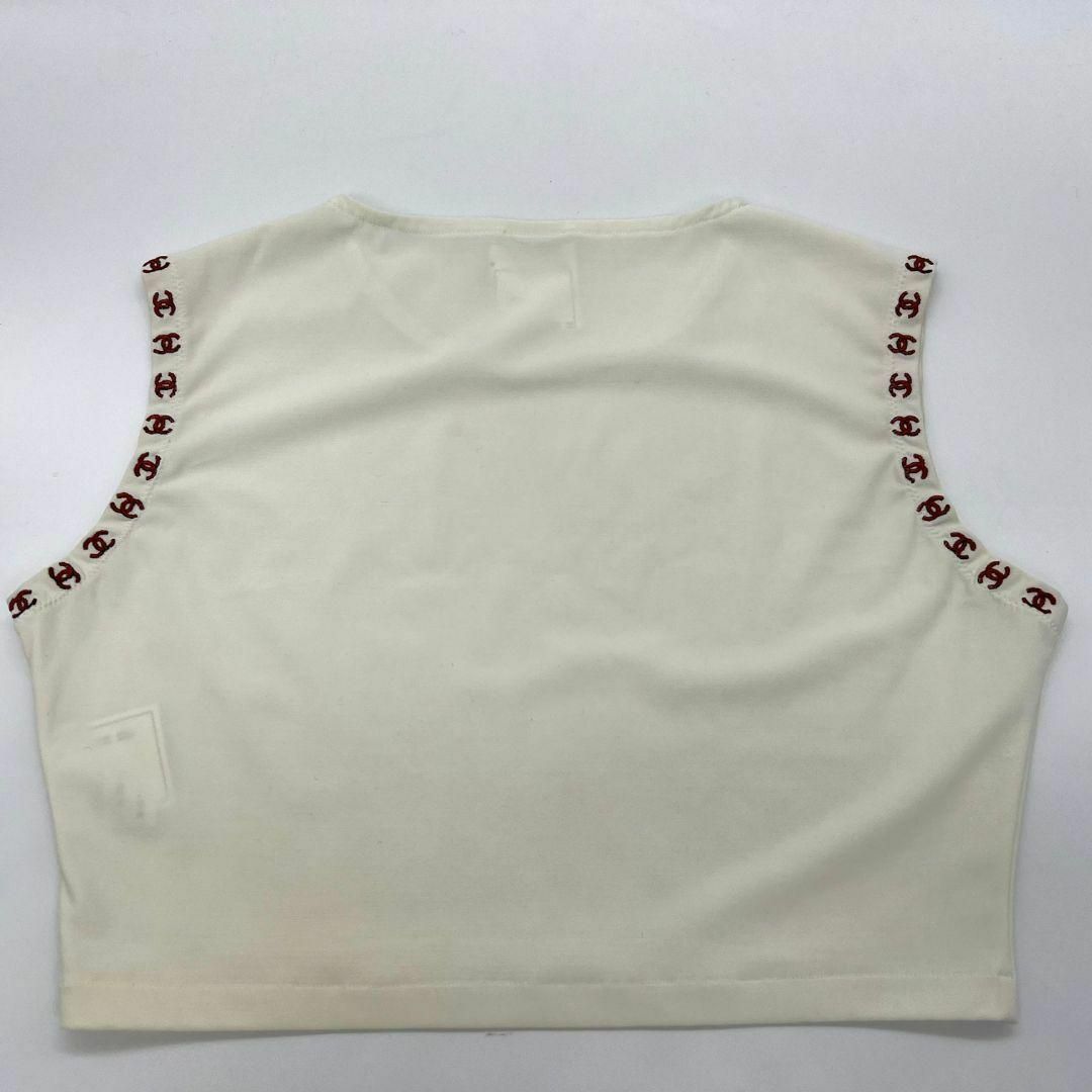 シャネル チビT ココマーク カットソー クロップド Tシャツ マイヨン素材 シャネル チビT ココマーク カットソー クロップド Tシャツ マイヨン素材