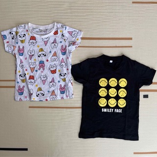 ニシマツヤ(西松屋)の西松屋　アニマル　スマイル　半袖Tシャツ　100cm  2枚セット(Tシャツ/カットソー)