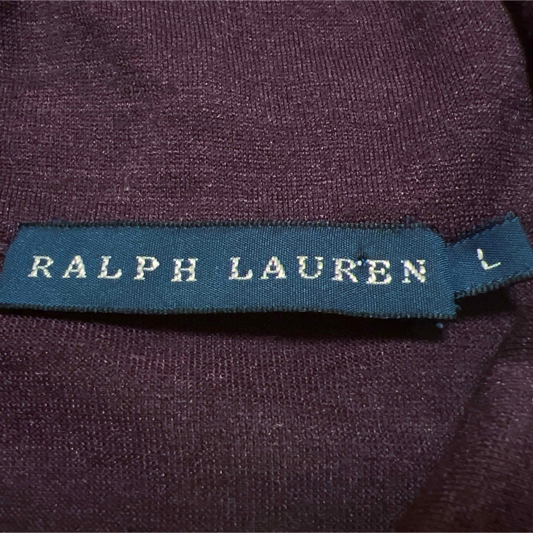 Ralph Lauren(ラルフローレン)の美品＊ラルフローレン シルク100% ボウタイ フリル ブラウス パープル L レディースのトップス(シャツ/ブラウス(長袖/七分))の商品写真