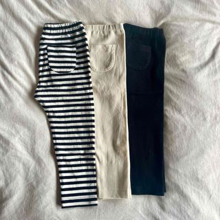 ユニクロ(UNIQLO)のUNIQLO レギンス 10分丈 90cm 3本セット(パンツ/スパッツ)