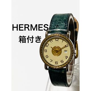 Hermes - 美品！　HERMES エルメス　セリエ　コイン　純正ベルト　レディース腕時計