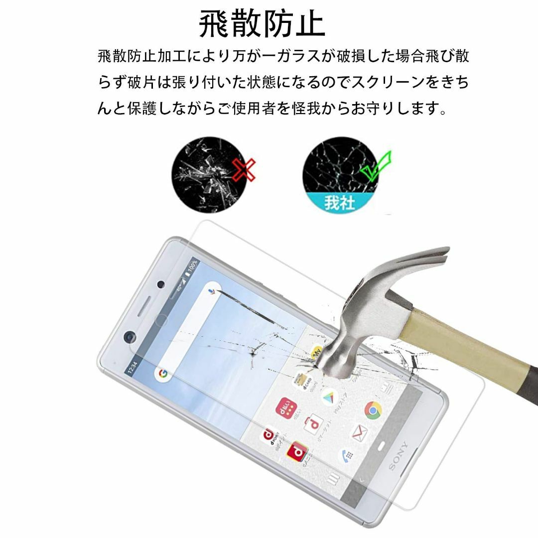 【人気商品】【2枚セット】KPNS 日本素材製 強化ガラス Xperia Ace スマホ/家電/カメラのスマホアクセサリー(その他)の商品写真