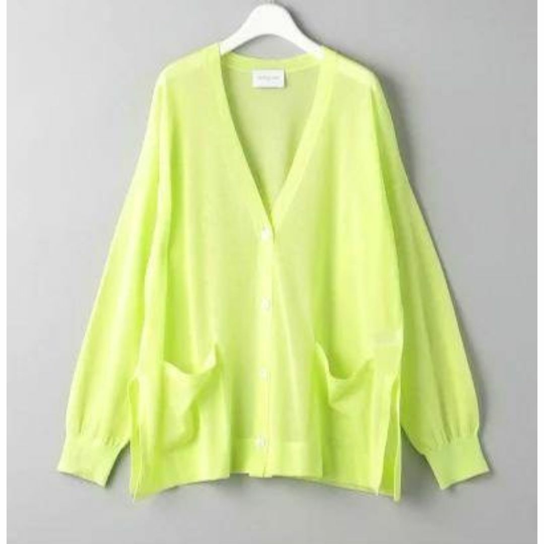 UNITED ARROWS(ユナイテッドアローズ)のC/NY シアー カーディガン【 LIME 】UNITED ARROWS レディースのトップス(カーディガン)の商品写真