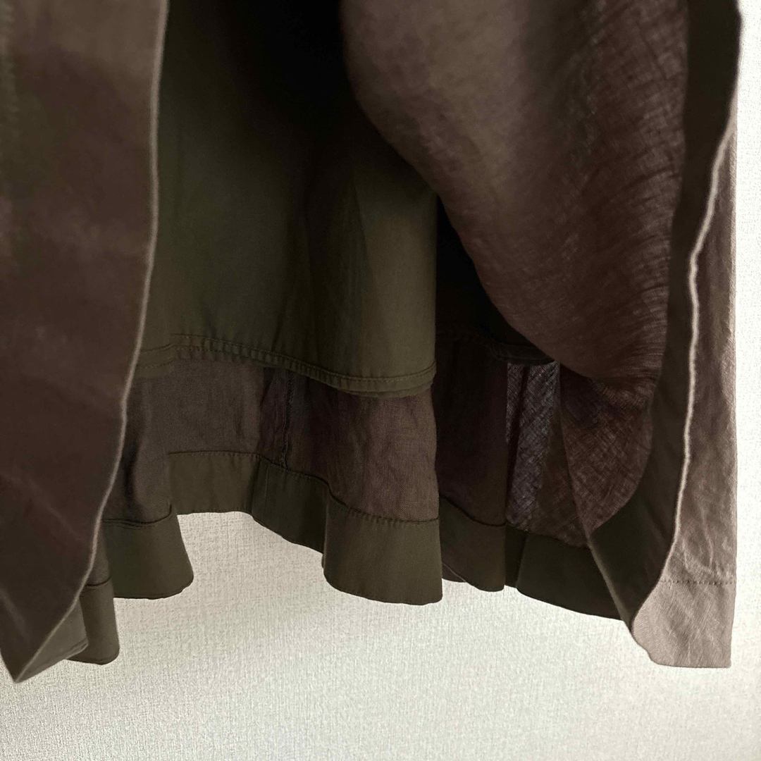 SLOBE IENA(スローブイエナ)のスローブイエナ　リネンスカート  フレアスカート  ブラウン　新品 レディースのスカート(ロングスカート)の商品写真