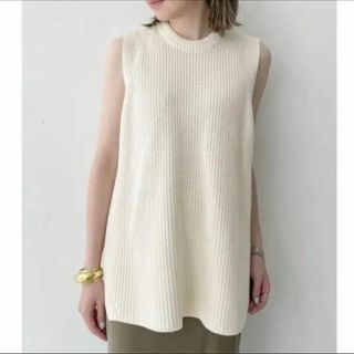 アパルトモンドゥーズィエムクラス(L'Appartement DEUXIEME CLASSE)の【L'Appartement】Cotton Knit Vest フリーサイズ(カットソー(半袖/袖なし))