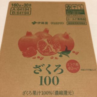 イトウエン(伊藤園)の伊藤園　ざくろ100  30本／箱入り　未開封(その他)