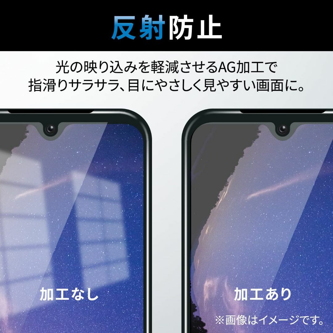 【スタイル:1)フィルム単体_サイズ:アンチグレア】エレコム かんたんスマホ3  スマホ/家電/カメラのスマホアクセサリー(その他)の商品写真