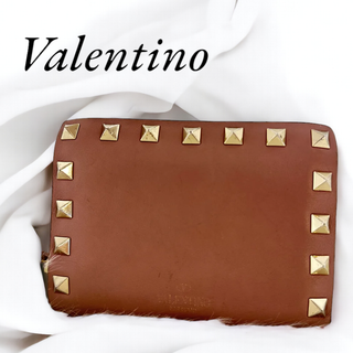 ヴァレンティノ(VALENTINO)のValentino ヴァレンティノ ロックスタッズ コンパクトウォレット 二つ折(財布)