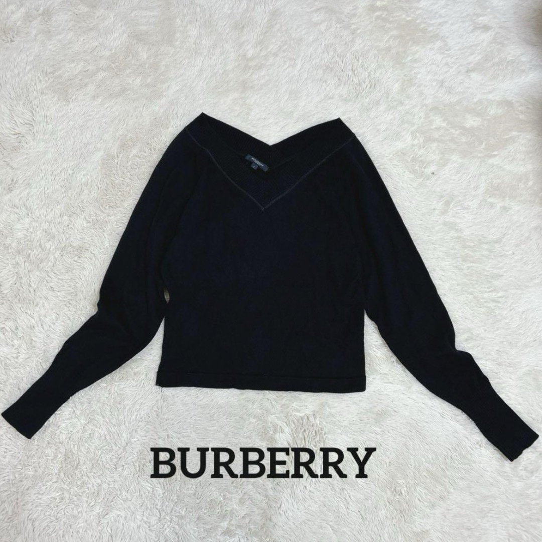 BURBERRY(バーバリー)のBURBERRY コットン100%ニット バックロゴ レディースのトップス(ニット/セーター)の商品写真