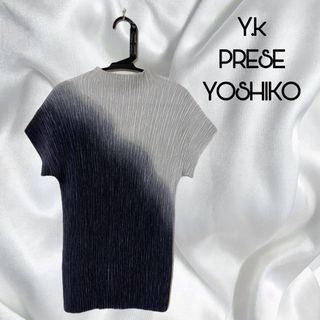 Y.k PRESE YOSHIKO KAJI   プリーツ カットソー　9号(カットソー(半袖/袖なし))