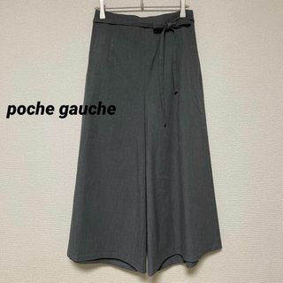 xx78 poche gauche ポシェゴーシュ/タックデザインワイドガウチョ(カジュアルパンツ)