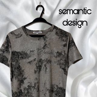 セマンティックデザイン(semantic design)の【美品】semantic design♡ メンズ半袖シャツ　Lサイズ　グレー(Tシャツ/カットソー(半袖/袖なし))