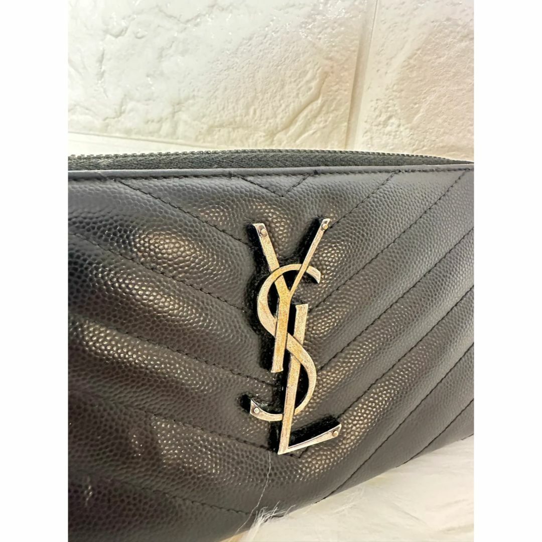 Yves Saint Laurent(イヴサンローラン)のイヴサンローラン YSL Paris ウォレット コンパクト ラウンドファスナー レディースのファッション小物(財布)の商品写真