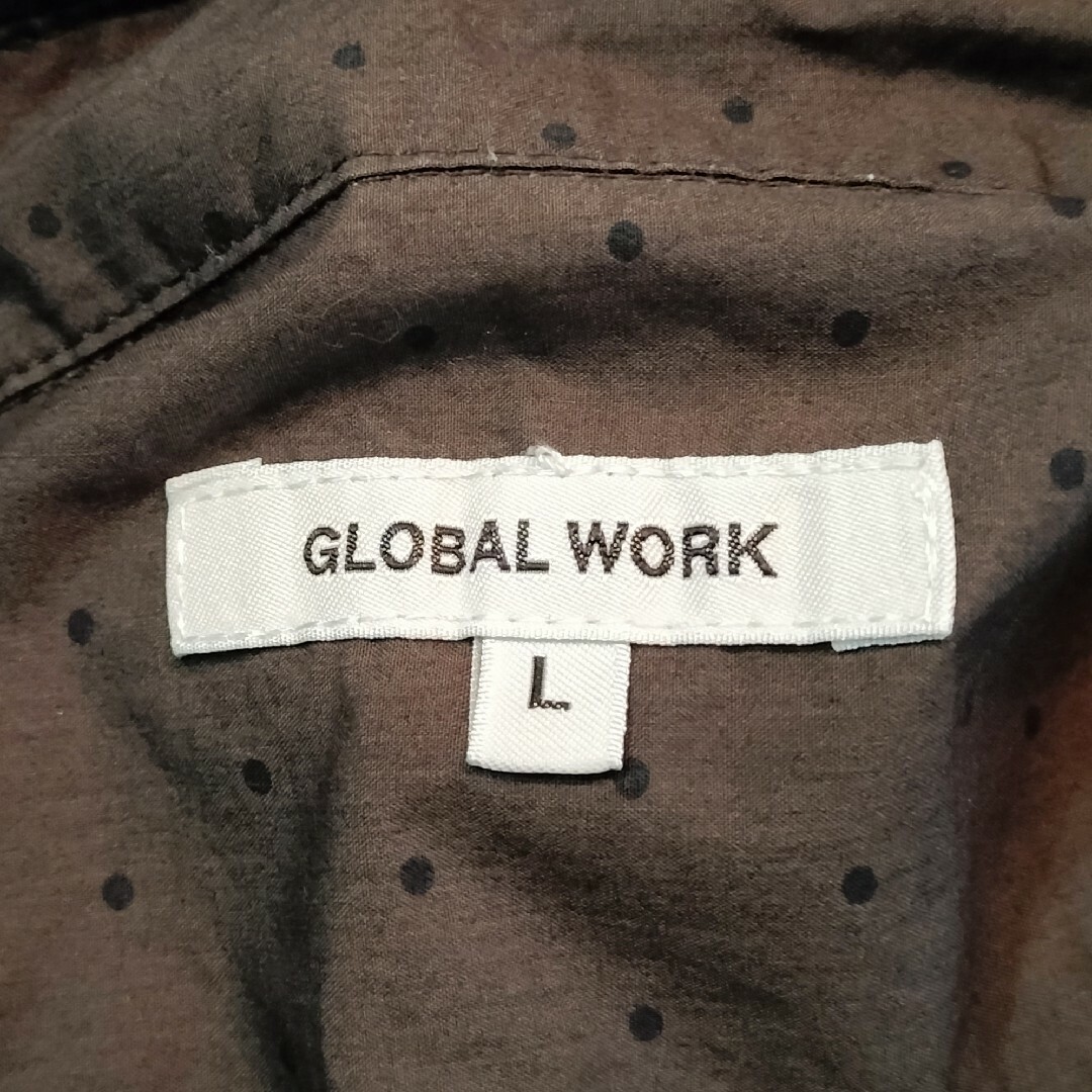 GLOBAL WORK(グローバルワーク)のGLOBAL WORK　グローバルワーク　半袖シャツ　ドット　メンズL メンズのトップス(シャツ)の商品写真