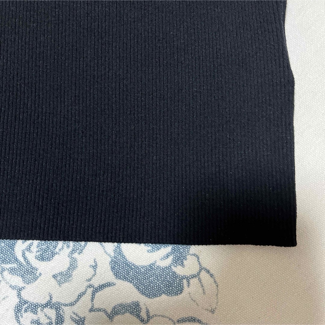 DEUXIEME CLASSE(ドゥーズィエムクラス)のドゥーズィエムクラスDiner B RIB Tシャツ　ブラック　リブニット　半袖 レディースのトップス(ニット/セーター)の商品写真