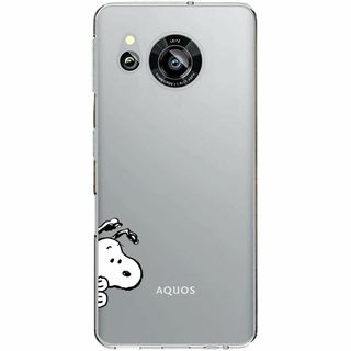 【色: クリア】スヌーピー AQUOS sense7 用 ケース SH-53C (その他)