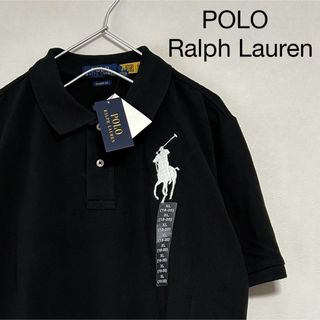 ラルフローレン(Ralph Lauren)の新品 90s POLO Ralph Lauren 半袖ポロシャツ ビッグポニー黒(ポロシャツ)