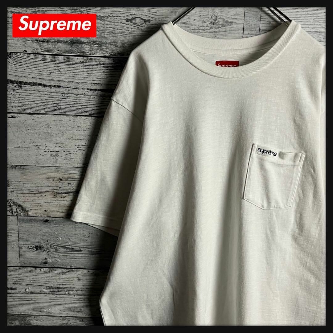 Supreme(シュプリーム)の【希少XLサイズ】シュプリーム☆ポケット刺繍ロゴ入り 半袖Tシャツ メンズのトップス(Tシャツ/カットソー(半袖/袖なし))の商品写真