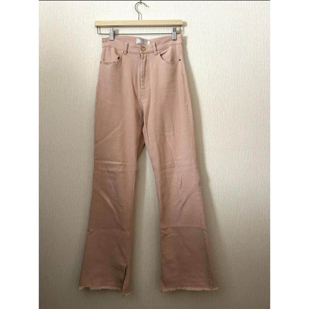 pink flare denim pants レディースのパンツ(デニム/ジーンズ)の商品写真