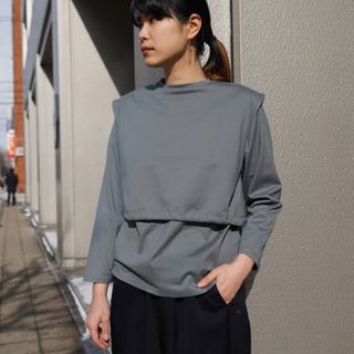 リムアーク(RIM.ARK)のRIM.ARK リムアーク　Vest layered cut tops FREE(カットソー(長袖/七分))