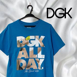 ディージーケー(DGK)のDGK ディージーケー スケボー スケートボード 水色 tシャツ Mサイズ 古着(Tシャツ/カットソー(半袖/袖なし))