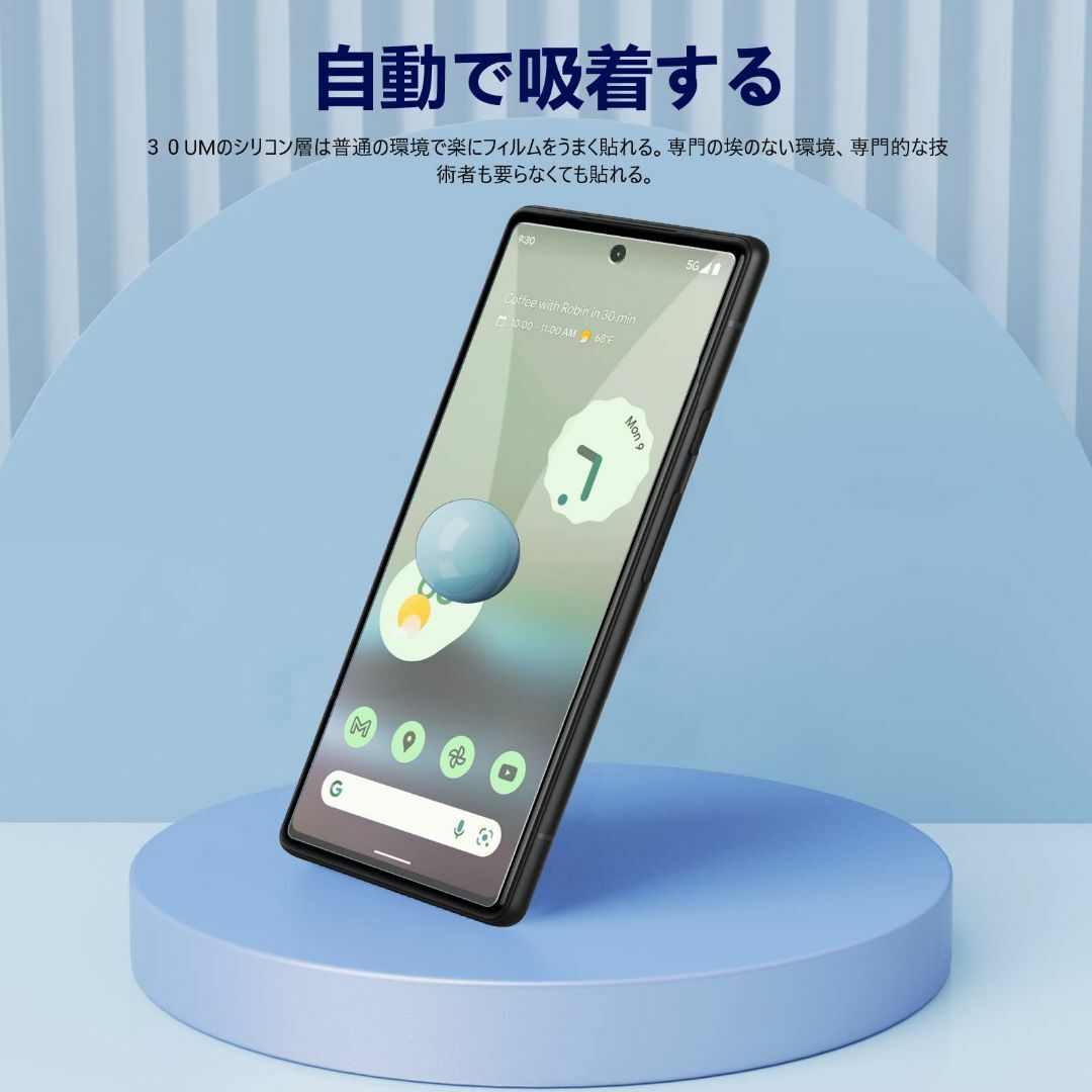 【色:Pixel6a】Google Pixel 6a フィルム 2枚 + カメラ スマホ/家電/カメラのスマホアクセサリー(その他)の商品写真