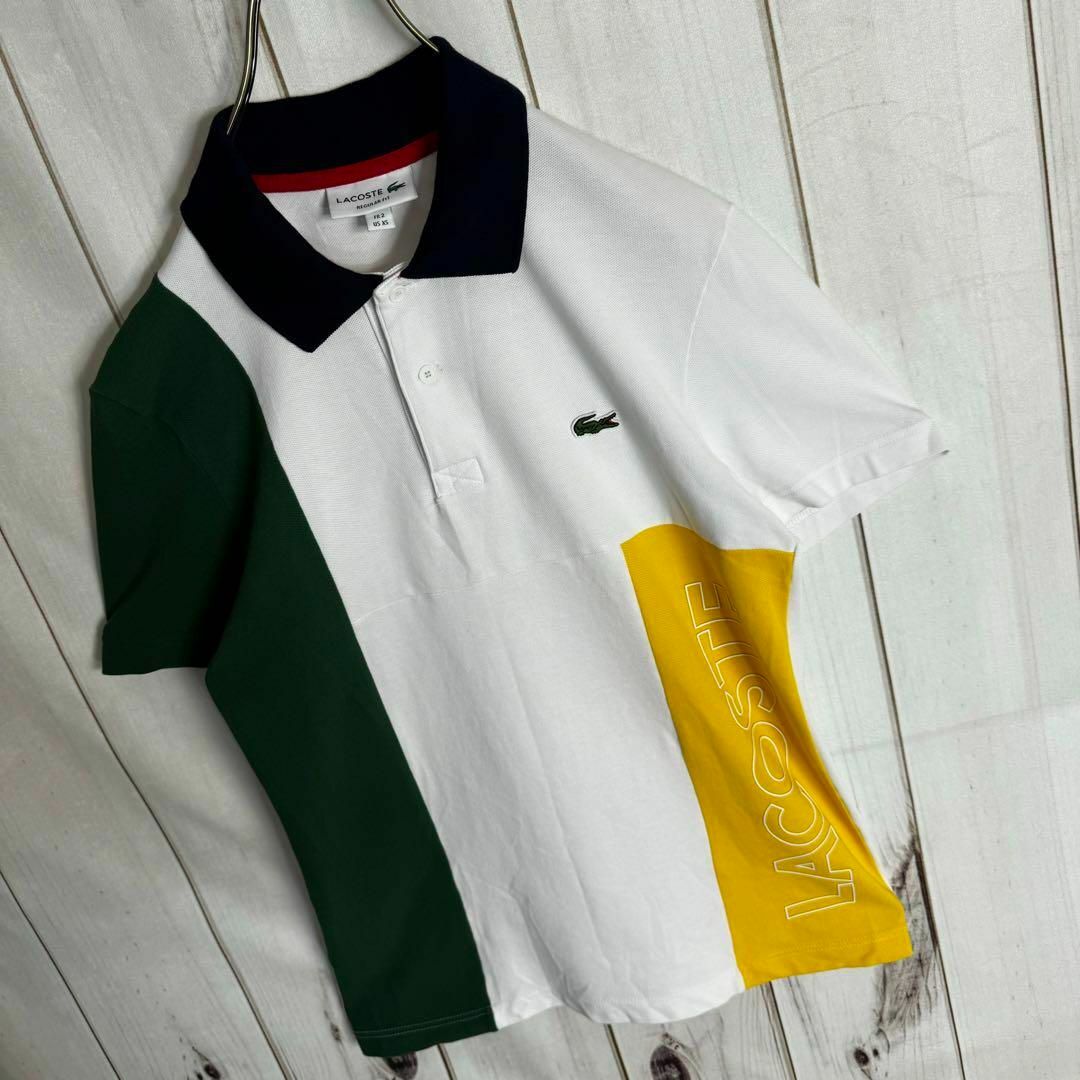 LACOSTE(ラコステ)の【超希少デザイン】　美品　ラコステ　ポロシャツ　クレイジーパターン　ビッグロゴ メンズのトップス(ポロシャツ)の商品写真