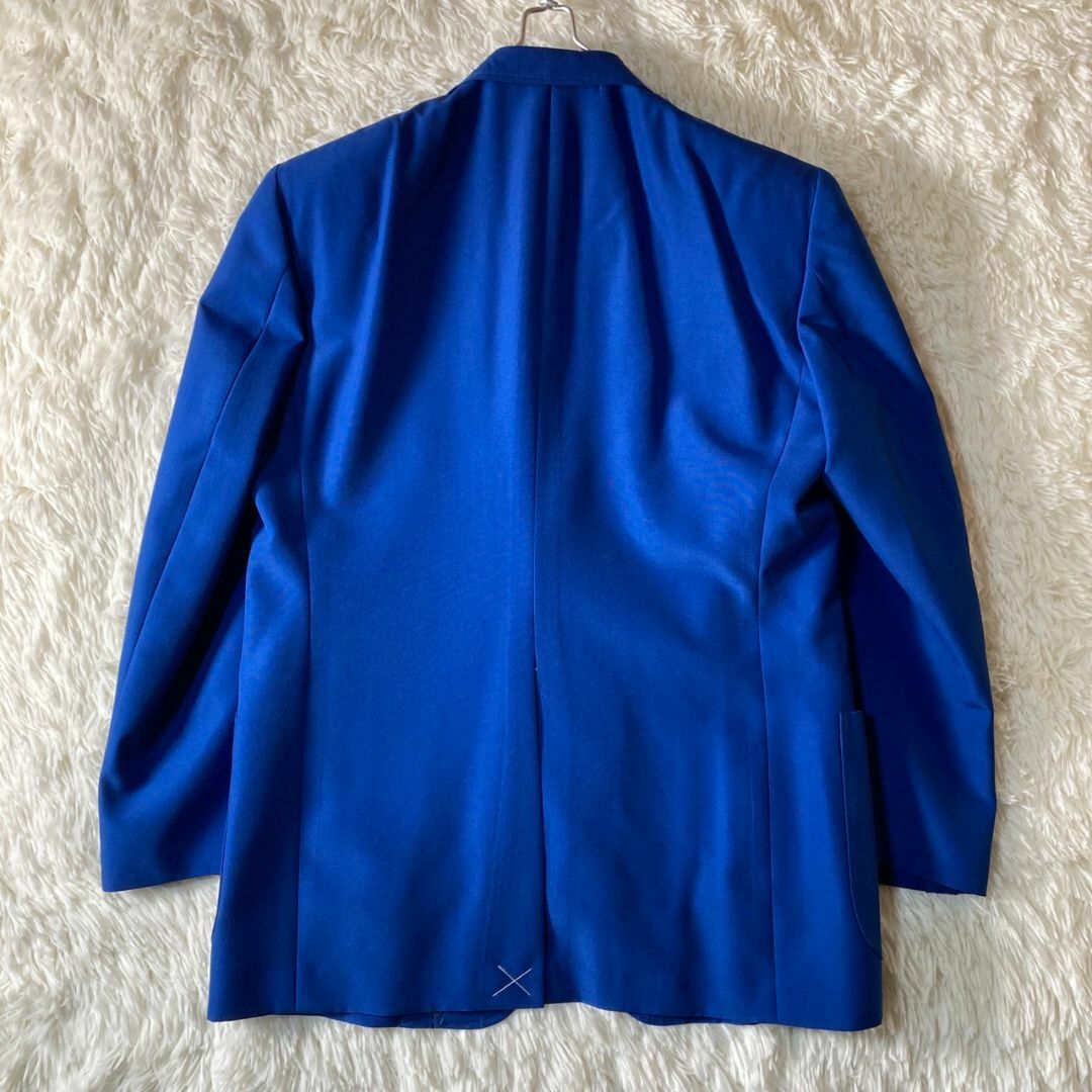 極美品 ブルー ブレザー テーラードジャケット 銀ボタン 日本製 L相当 メンズのジャケット/アウター(テーラードジャケット)の商品写真