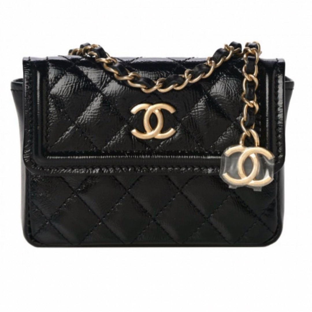 CHANEL(シャネル)のシャネル　ブラック　ミニバッグ　チェーンウエストバッグ レディースのバッグ(ショルダーバッグ)の商品写真