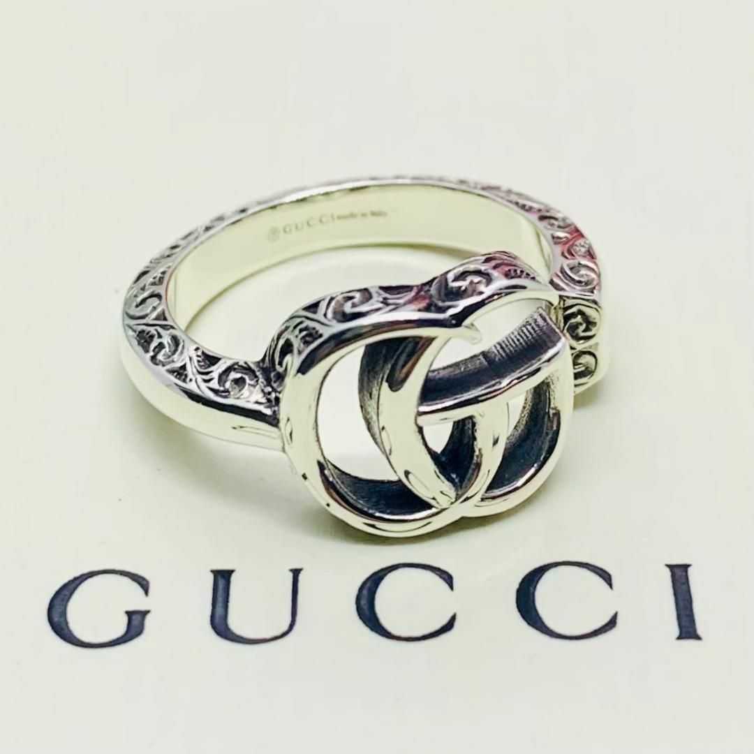 Gucci(グッチ)のC281 極美品 グッチ アラベスク ダブルGリング 刻印16 指輪 14.5号 レディースのアクセサリー(リング(指輪))の商品写真