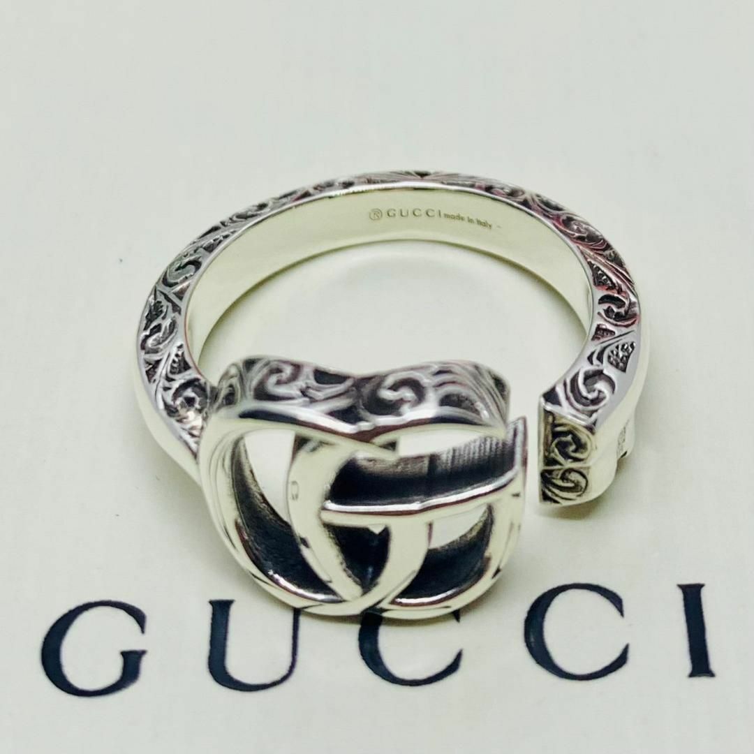 Gucci(グッチ)のC281 極美品 グッチ アラベスク ダブルGリング 刻印16 指輪 14.5号 レディースのアクセサリー(リング(指輪))の商品写真