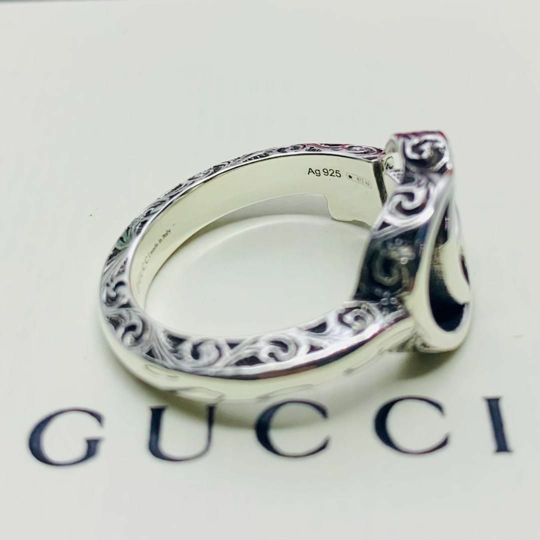 Gucci(グッチ)のC281 極美品 グッチ アラベスク ダブルGリング 刻印16 指輪 14.5号 レディースのアクセサリー(リング(指輪))の商品写真