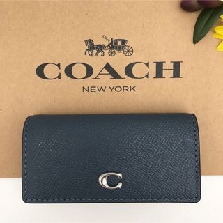 コーチ(COACH)のCOACH ★大人気★ 6リングキーケース デニム クロスグレインレザー 新品(キーケース)