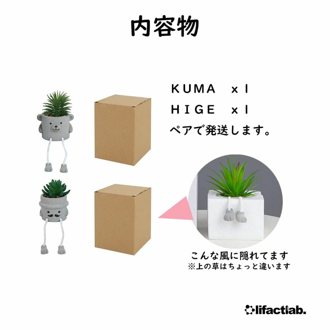 【色: Hige & Kuma】lifactlab. 観葉植物 フェイク フェイ その他のその他(その他)の商品写真