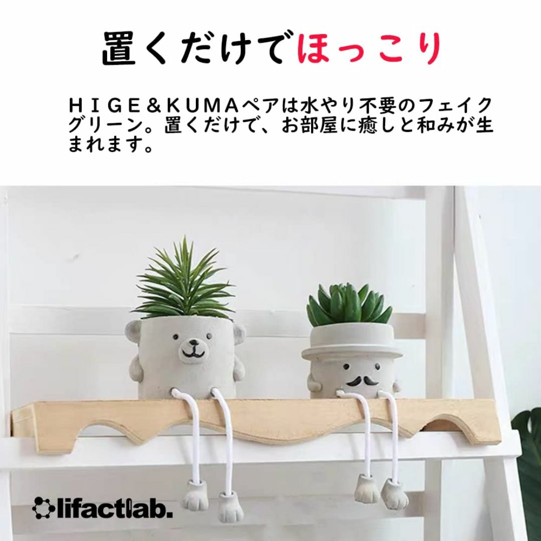 【色: Hige & Kuma】lifactlab. 観葉植物 フェイク フェイ その他のその他(その他)の商品写真