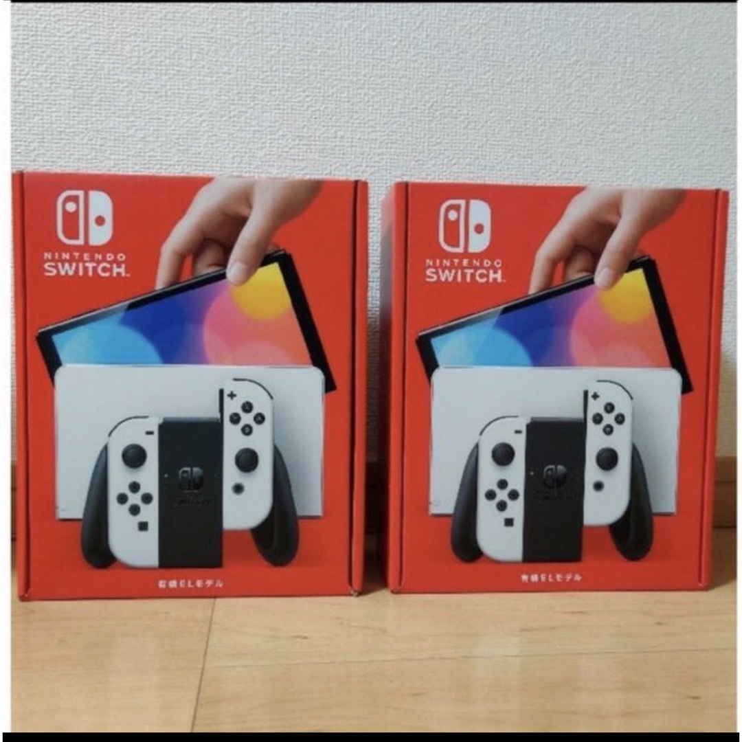 【新品・未使用】ニンテンドースイッチ　本体　有機EL ホワイト　２台セット エンタメ/ホビーのゲームソフト/ゲーム機本体(家庭用ゲーム機本体)の商品写真